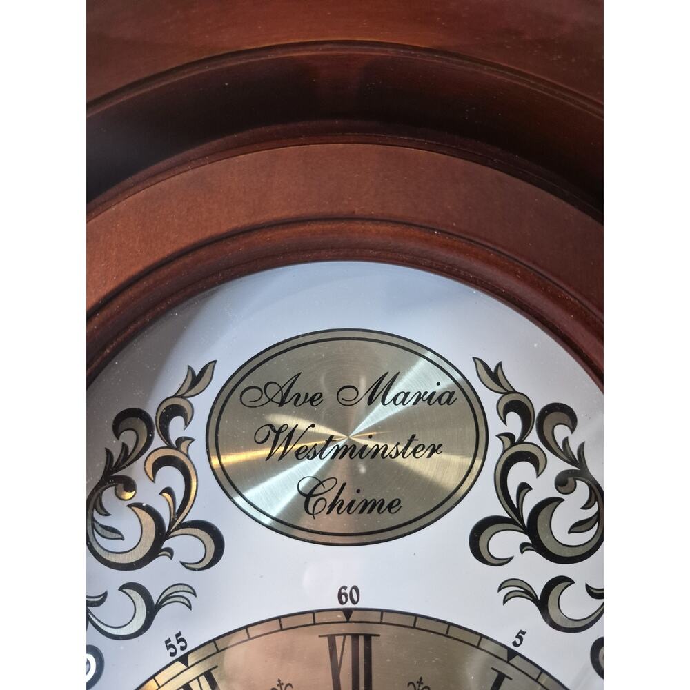 Bulova Westminster Ave Maria Chime Wall Clock Beautiful Clock That Keeps Time - Picture 9 of 16